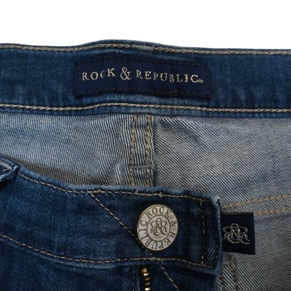 Rock & Republic Womens 6 Indee Distressed Boyfriend Jean - Picture 9 of 11